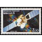 France Francia 2333 1984 Lanzamiento de satélite TELECOM 1 MNH France Francia 2333 1984 Lanzamiento de satélite TELECOM 1 MNH