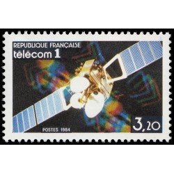 France Francia 2333 1984 Lanzamiento de satélite TELECOM 1 MNH