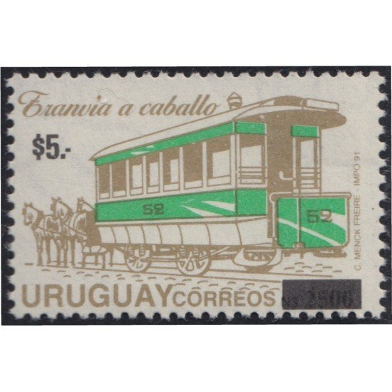 Uruguay 2152 2004 Serie antigua Tranvía tirado por caballos MNH Uruguay 2152 2004 Serie antigua Tranvía tirado por caballos MNH