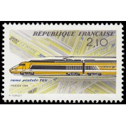 France Francia 2334 1984 Puesta en marcha del TGV postal MNH France Francia 2334 1984 Puesta en marcha del TGV postal MNH