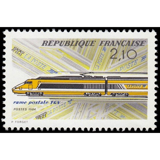 France Francia 2334 1984 Puesta en marcha del TGV postal MNH