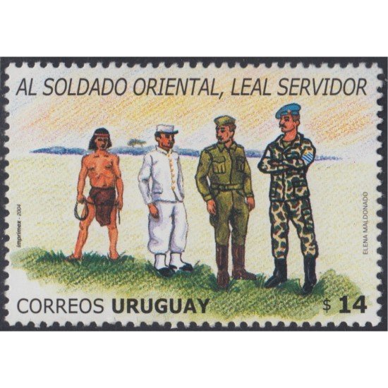 Uruguay 2165 2004 Armada Homenaje al soldado uruguayo MNH Uruguay 2165 2004 Armada Homenaje al soldado uruguayo MNH