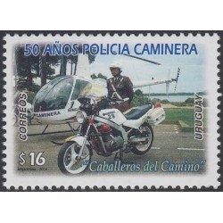 Uruguay 2180 2004 50 Años de la policía caminera Moto MNH Uruguay 2180 2004 50 Años de la policía caminera Moto MNH