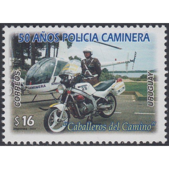 Uruguay 2180 2004 50 Años de la policía caminera Moto MNH Uruguay 2180 2004 50 Años de la policía caminera Moto MNH