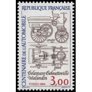 France Francia 2341 1984 Centenario del automóvil MNH France Francia 2341 1984 Centenario del automóvil MNH