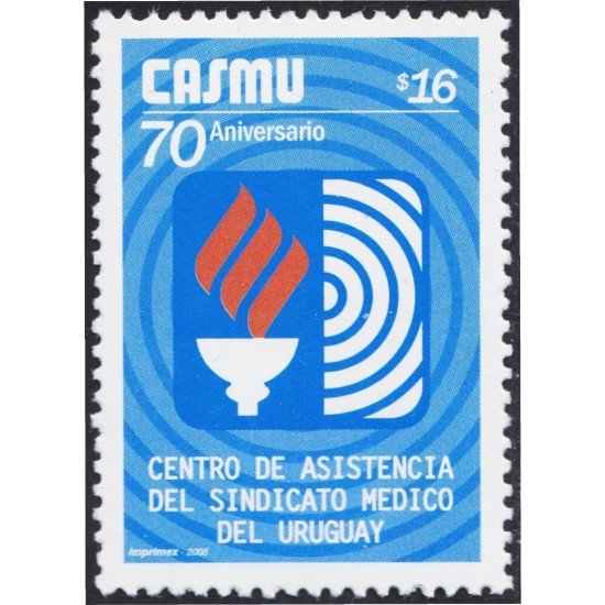 Uruguay 2217 2005 70º Aniversario del Centro de Asistencia del Sindicato Médico del Uruguay MNH Uruguay 2217 2005 70º Aniversario del Centro de Asistencia del Sindicato Médico del Uruguay MNH