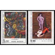 France Francia 2342/43 1984 Serie artística MNH France Francia 2342/43 1984 Serie artística MNH
