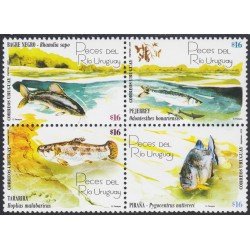 Uruguay 2240/43 2005 Fauna Peces de ríos Fish MNH Uruguay 2240/43 2005 Fauna Peces de ríos Fish MNH