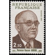 France Francia 2344 1984 Homenaje a Vincent Auriol MNH France Francia 2344 1984 Homenaje a Vincent Auriol MNH