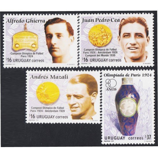 Uruguay 2253/56 2005 Deportes Fútbol Campeones Olímpicos MNH Uruguay 2253/56 2005 Deportes Fútbol Campeones Olímpicos MNH