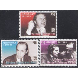 Uruguay 2269/71 2006 Personalidades Zelmar Michelini Héctor Gutierrez Ruiz MNH Uruguay 2269/71 2006 Personalidades Zelmar Michelini Héctor Gutierrez Ruiz MNH