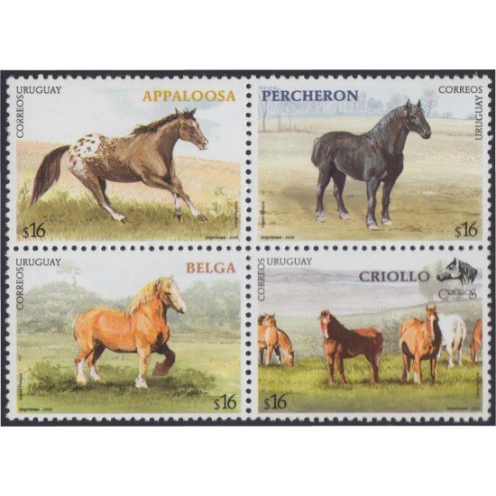 Uruguay 2274/77 2006 Fauna Caballos Horses MNH Uruguay 2274/77 2006 Fauna Caballos Horses MNH