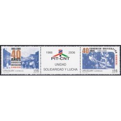 Uruguay 2280a/81a 2006 40º Aniversario del Congreso de unificación sindical MNH Uruguay 2280a/81a 2006 40º Aniversario del Congreso de unificación sindical MNH