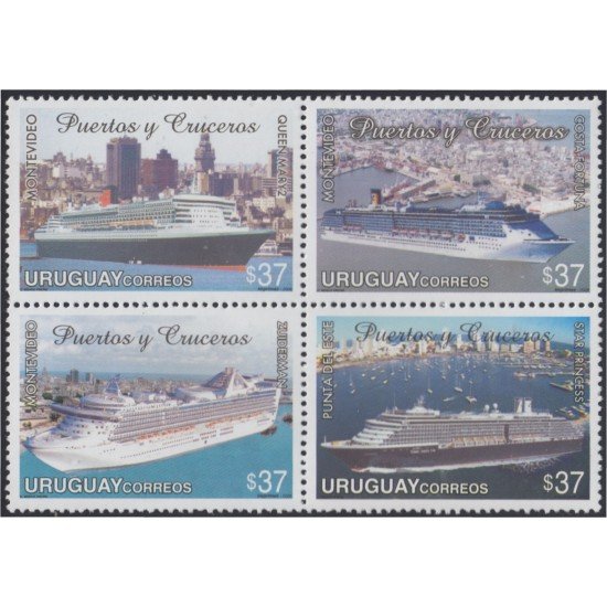 Uruguay 2301/04 2006 Puertos y cruceros MNH
