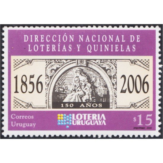 Uruguay 2305 2006 150º Aniversario de la lotería Uruguaya MNH Uruguay 2305 2006 150º Aniversario de la lotería Uruguaya MNH