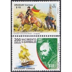 Uruguay 2321/22 2007 200 Años del Nacimiento de G. Garibaldi MNH Uruguay 2321/22 2007 200 Años del Nacimiento de G. Garibaldi MNH