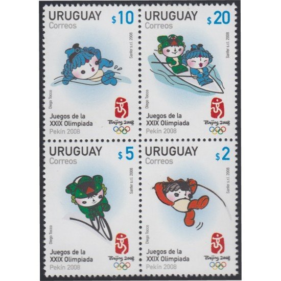 Uruguay 2367/70 2008 Juegos Olímpicos de Verano en Pekín MNH Uruguay 2367/70 2008 Juegos Olímpicos de Verano en Pekín MNH