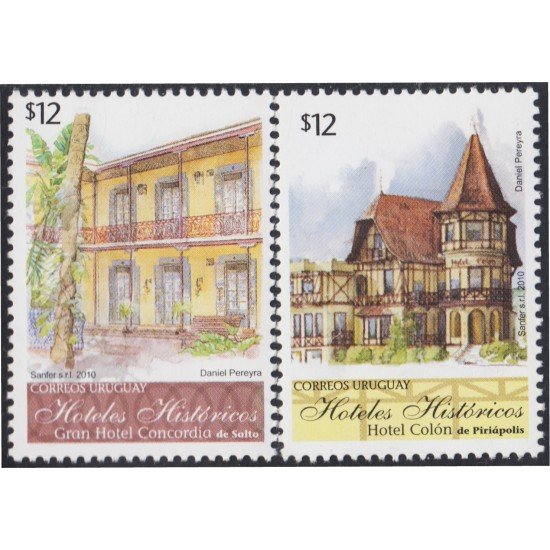 Uruguay 2424/25 2010 Hoteles históricos Hotel Concordia y Colón de Piriápolis MNH Uruguay 2424/25 2010 Hoteles históricos Hotel Concordia y Colón de Piriápolis MNH