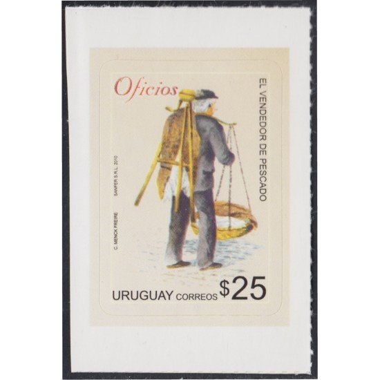 Uruguay 2433 2010 Oficios Vendedor de pescado autoadhesivos Autoadhesivo Uruguay 2433 2010 Oficios Vendedor de pescado autoadhesivos Autoadhesivo