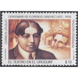 Uruguay 2437 2010 Centenario Florencio Sánchez autor dramático MNH Uruguay 2437 2010 Centenario Florencio Sánchez autor dramático MNH