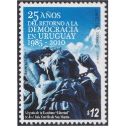 Uruguay 2438 2010 25º Aniversario del retorno de la democracia en Uruguay MNH Uruguay 2438 2010 25º Aniversario del retorno de la democracia en Uruguay MNH