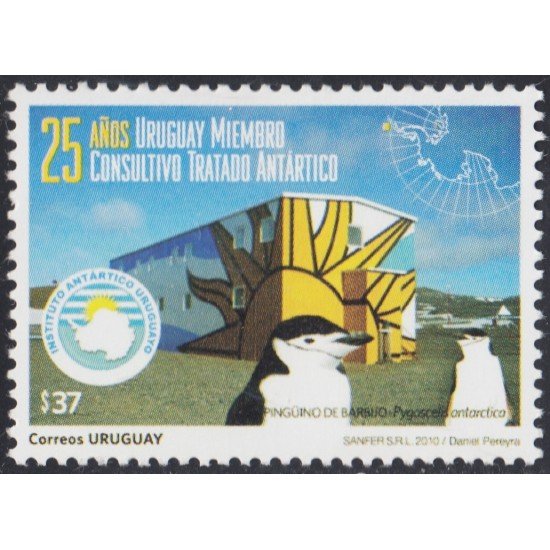 Uruguay 2445 2010 25º Aniversario Uruguay miembro consultivo tratado Antártico MNH Uruguay 2445 2010 25º Aniversario Uruguay miembro consultivo tratado Antártico MNH