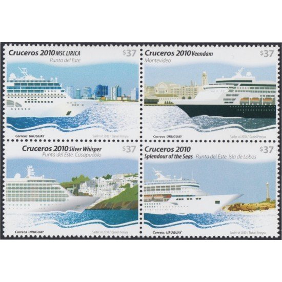 Uruguay 2452/55 2010 Transporte Cruceros MNH Uruguay 2452/55 2010 Transporte Cruceros MNH