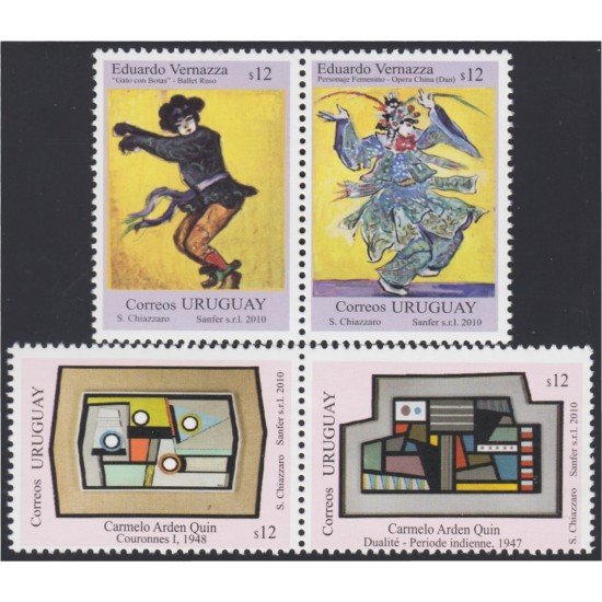 Uruguay 2458/61 2010 Arte Cuadros Pinturas MNH Uruguay 2458/61 2010 Arte Cuadros Pinturas MNH