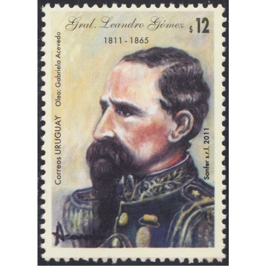 Uruguay 2471 2011 Personalidad Leandro Gómez MNH Uruguay 2471 2011 Personalidad Leandro Gómez MNH