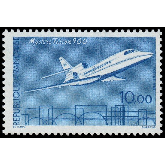 France Francia 2372 1985 Serie Grandes logros Mystere Falcon 900 MNH