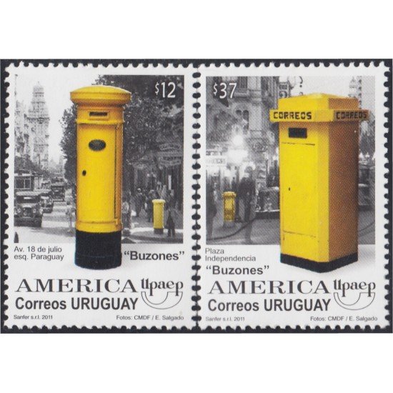 Uruguay 2514/15 2011 América Upaep Buzones MNH Uruguay 2514/15 2011 América Upaep Buzones MNH