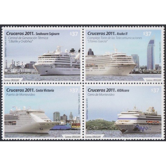 Uruguay 2523/26 2011 Transporte Barcos de crucero MNH Uruguay 2523/26 2011 Transporte Barcos de crucero MNH