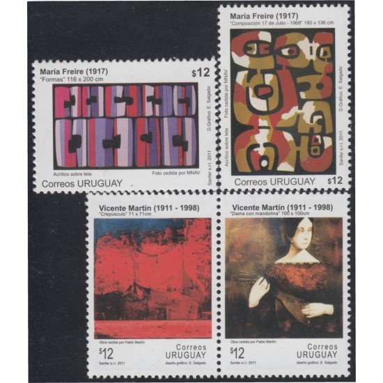 Uruguay 2535/38 2011 Arte Pinturas Nacionales MNH Uruguay 2535/38 2011 Arte Pinturas Nacionales MNH