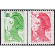 France Francia 2378/79 1985 Libertad MNH France Francia 2378/79 1985 Libertad MNH