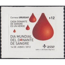Uruguay 2565 2012 Día Mundial del donante de Sangre Autoadhesivo Uruguay 2565 2012 Día Mundial del donante de Sangre Autoadhesivo