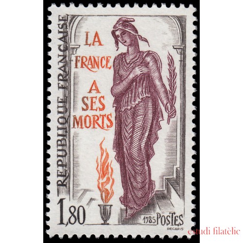 France Francia 2389 1985 Francia a sus muertos MNH