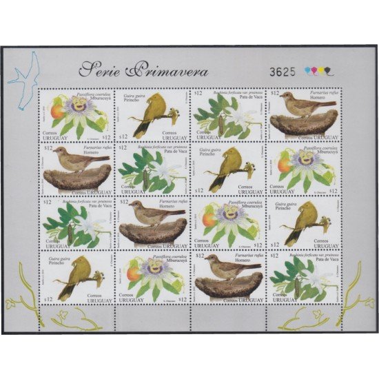 Uruguay 2441/44 2010 Flora y Fauna Pájaros Flores Birds and Flowers MNH Uruguay 2441/44 2010 Flora y Fauna Pájaros Flores Birds and Flowers MNH