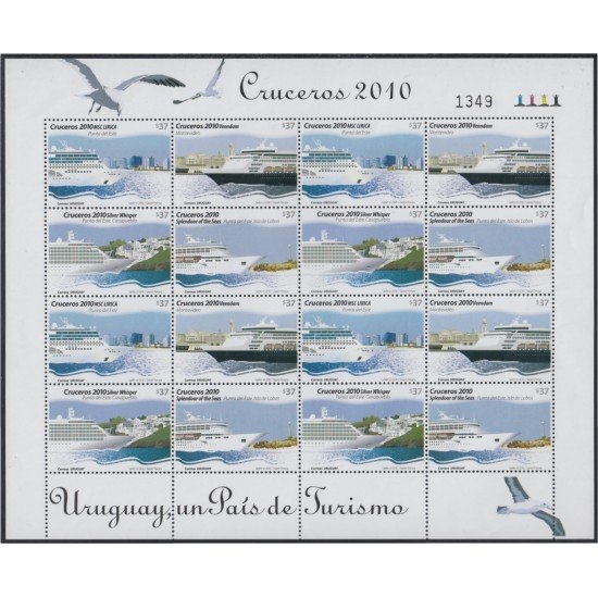 Uruguay 2452/55 2010 Transporte Cruceros MNH Uruguay 2452/55 2010 Transporte Cruceros MNH