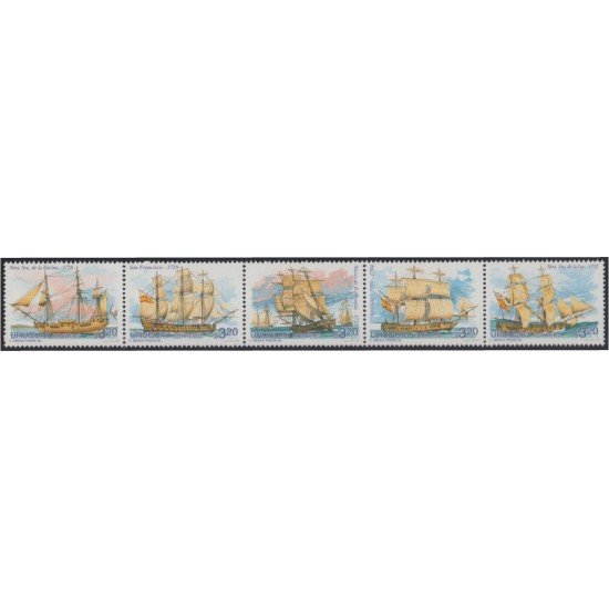 Uruguay 1568/72 1996 Grandes Veleros Antiguos MNH Uruguay 1568/72 1996 Grandes Veleros Antiguos MNH
