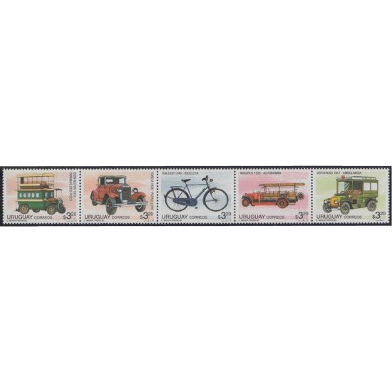 Uruguay 1560/64 1996 Vehículos antiguos coches bicicleta MNH Uruguay 1560/64 1996 Vehículos antiguos coches bicicleta MNH