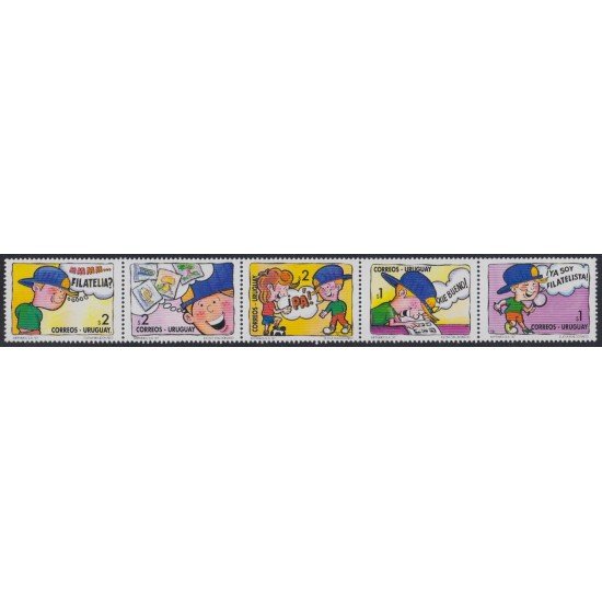 Uruguay 1638/42 1995 Campaña a favor de la filatelia MNH Uruguay 1638/42 1995 Campaña a favor de la filatelia MNH