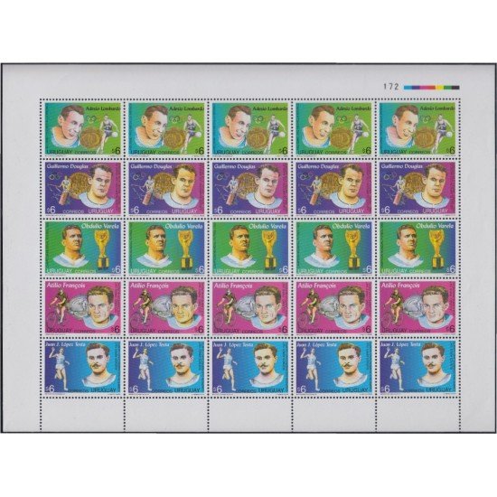 Uruguay 1680/84 1997 Deportes Homenaje a grandes campeones MNH Uruguay 1680/84 1997 Deportes Homenaje a grandes campeones MNH