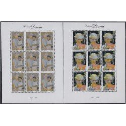 Uruguay 1700/01 1998 Homenaje a Diana Princesa de Gales MNH Uruguay 1700/01 1998 Homenaje a Diana Princesa de Gales MNH