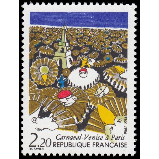France Francia 2395 1986 Carnaval Venecia en París MNH