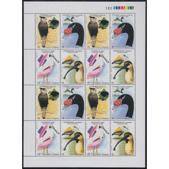Uruguay 1719/22 1998 Fauna Pájaros Birds MNH