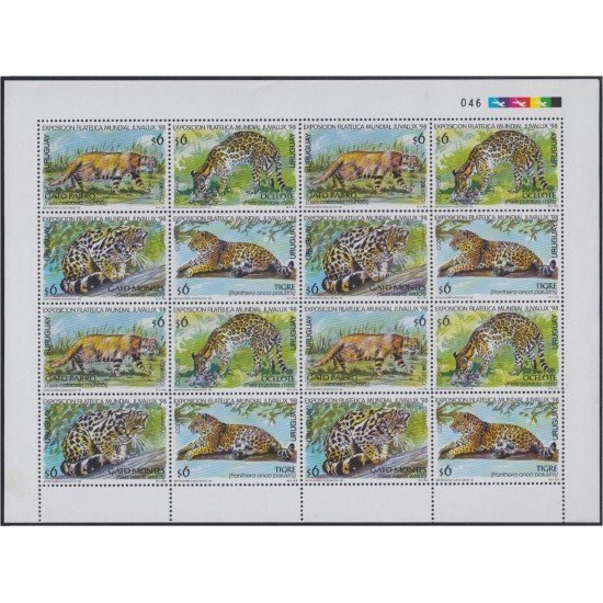 Uruguay 1730/33 1998 Juvalux 98 Felinos Exposición Filatélica Internacional MNH Uruguay 1730/33 1998 Juvalux 98 Felinos Exposición Filatélica Internacional MNH