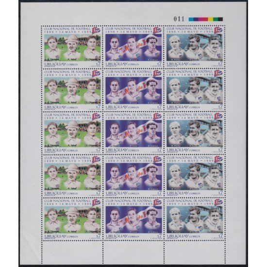 Uruguay 1802/04 1999 Centenario Club Nacional de Fútbol MNH Uruguay 1802/04 1999 Centenario Club Nacional de Fútbol MNH