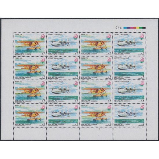 Uruguay 1832/33 1999 China 99 Hidroaviones MNH Uruguay 1832/33 1999 China 99 Hidroaviones MNH
