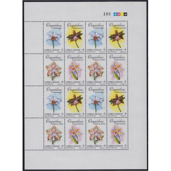 Uruguay 1884/87 2000 Flores Orquídeas Flowers MNH Uruguay 1884/87 2000 Flores Orquídeas Flowers MNH