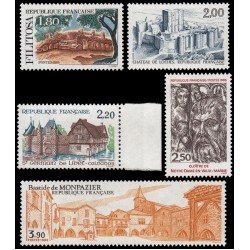 France Francia 2401/05 1986 Serie turística MNH
